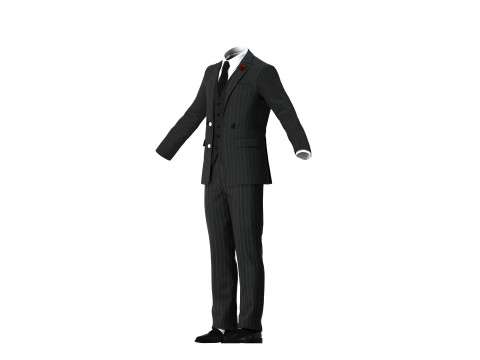 Black Business Suit Modèle 3D