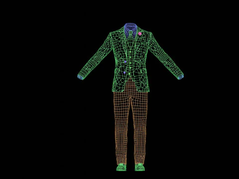 Black Business Suit 3D Model