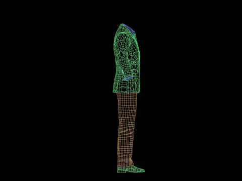 Black Business Suit 3D Model