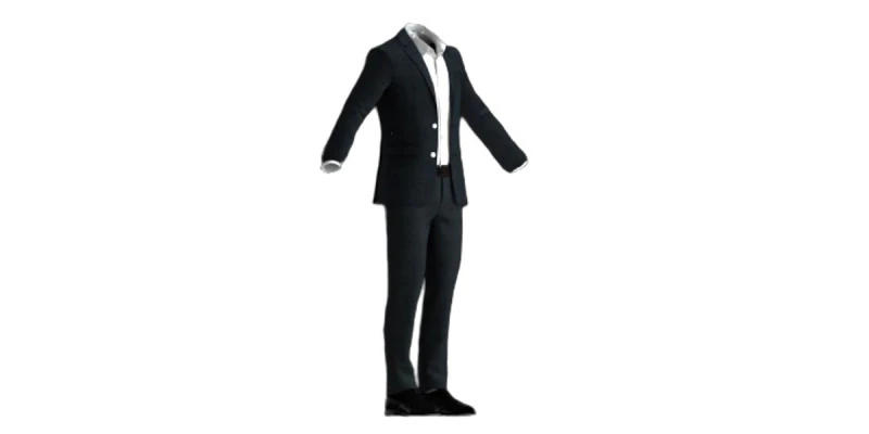 Black Businessman Suit 3D Model .c4d .max .obj .3ds .fbx .stl .blend 