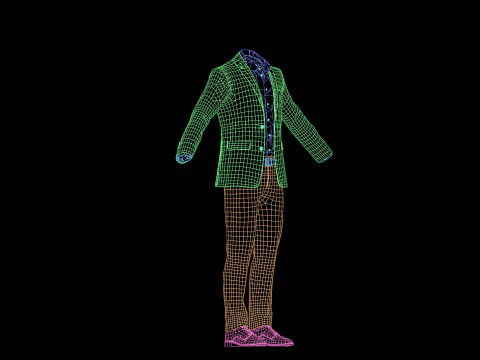 Black Businessman Suit 3D Model