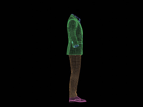 Black Businessman Suit Modèle 3D