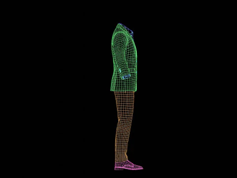 Black Businessman Suit 3D Model