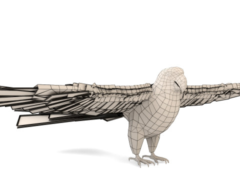 Blue Macaw Model 3D