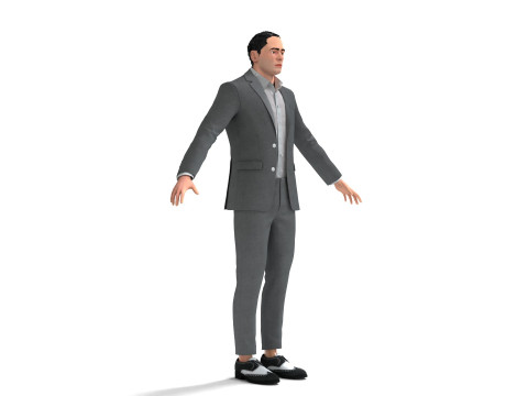 Business Suit Grey Modèle 3D
