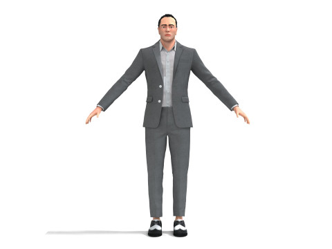 Business Suit Grey Modèle 3D