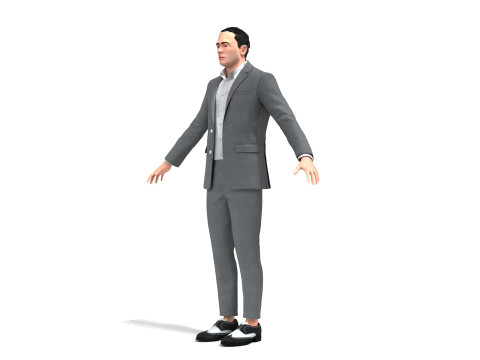 Business Suit Grey Modèle 3D