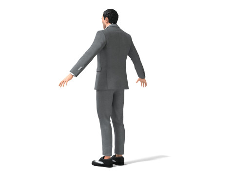 Business Suit Grey Modèle 3D