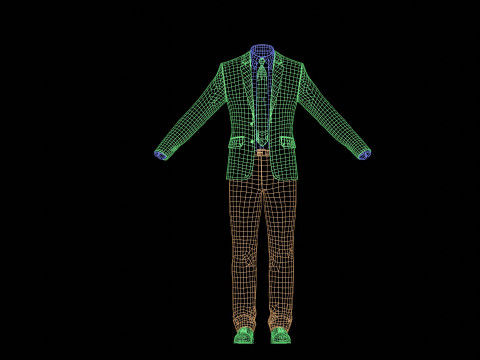 Business Suit Grey Modèle 3D