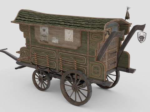 Wooden Carriage 3Dモデル