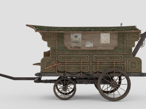 Wooden Carriage 3Dモデル