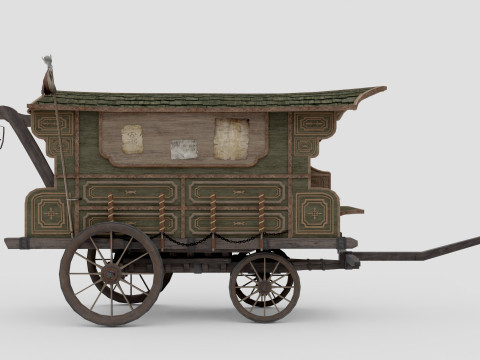 Wooden Carriage 3Dモデル
