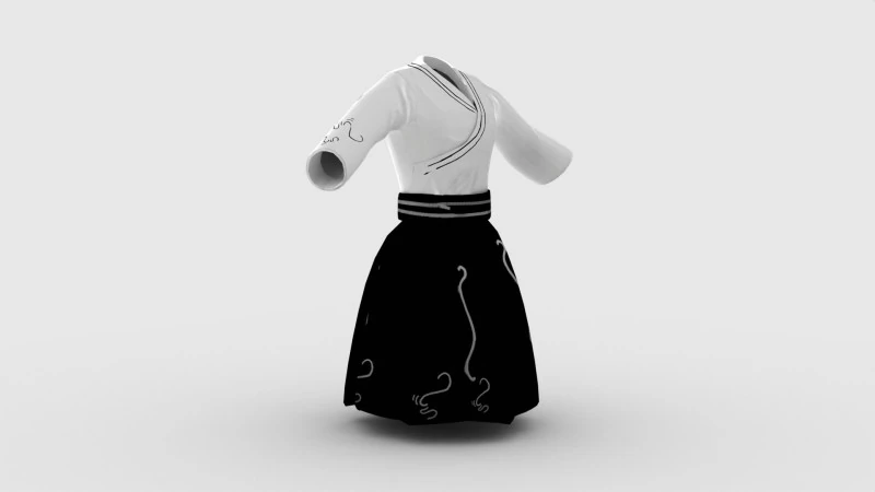 Chinese Cloth 3D Model .c4d .max .obj .3ds .fbx .stl .blend 