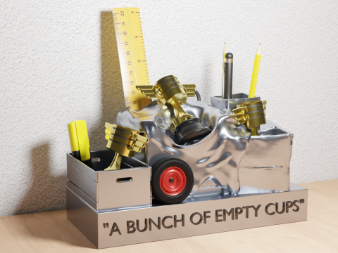 PISTON CUP ORGANIZER 3D Принт Модель