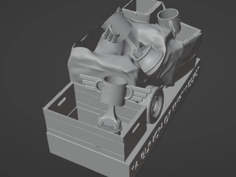PISTON CUP ORGANIZER 3D Print Model