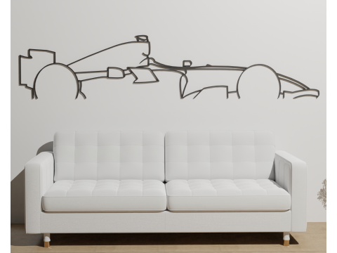 F1 Renault R25 Wall Silhouette 3D Print Model