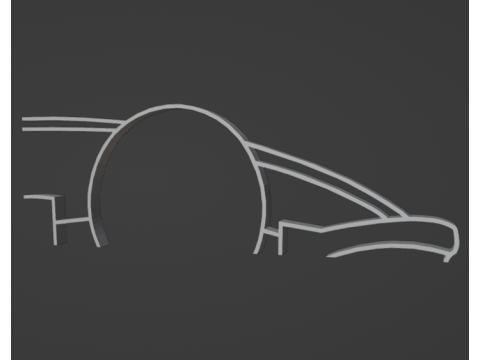 F1 Renault R25 Wall Silhouette 3D Print Model