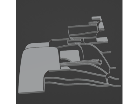 F1 Renault R25 Wall Silhouette Front 3D 打印模型