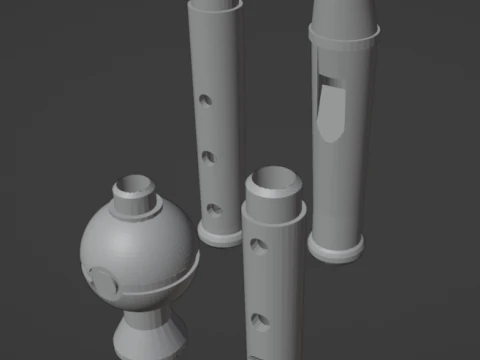 Functional Pokeflute Pokemon 3D Print Model