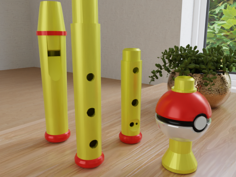 Pokémon Pokeflute funcional Modelo de impresión 3D