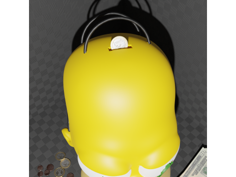 Homer Simpson Money Box Modelo de impresión 3D