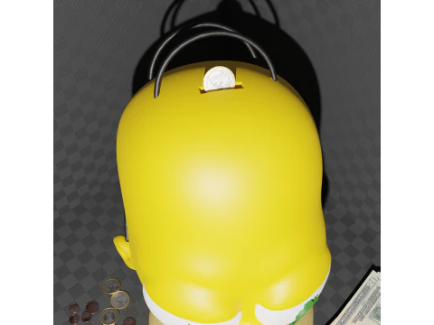 Homer Simpson Money Box 3D Print Model