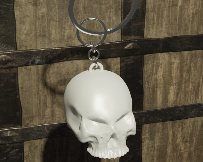 SKULL KEYCHAIN PENDANT 3D in 3DExport