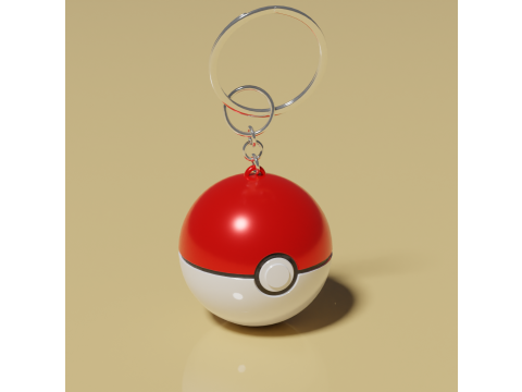 Pokeball Keychain 3D प्रिंट मॉडल