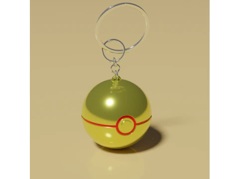 Pokeball Keychain 3D Print Model