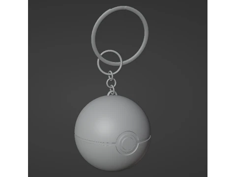 Pokeball Keychain 3D Print Model