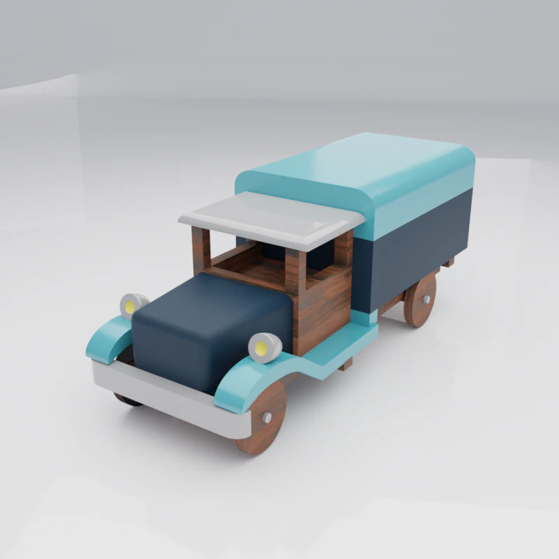 Toy truck 3D Model .c4d .max .obj .3ds .fbx .stl .blend 