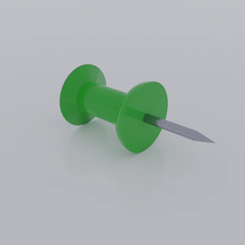 Push pin 3D Model .c4d .max .obj .3ds .fbx .stl .blend