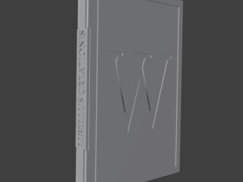Book cover 3D प्रिंट मॉडल