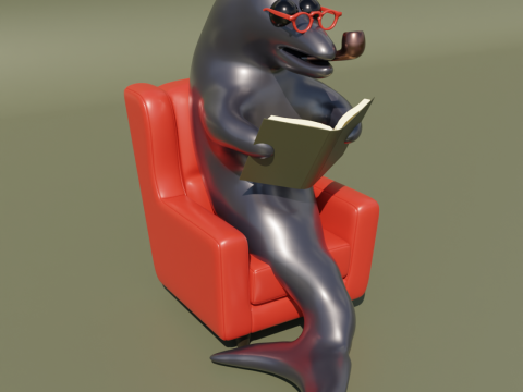 Philosopher dolphin 3D Model
