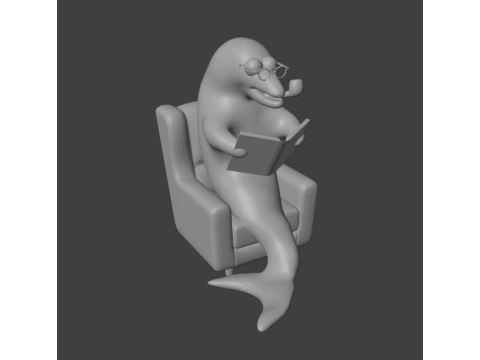 Philosopher dolphin 3D Model