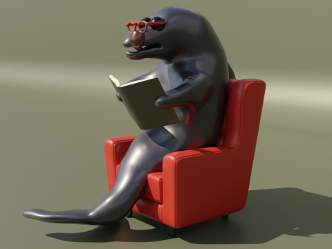 Philosopher dolphin 3D-Modell