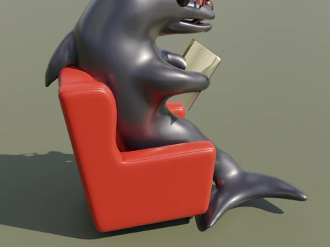 Philosopher dolphin 3D Model