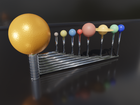 Solar system model 3D प्रिंट मॉडल