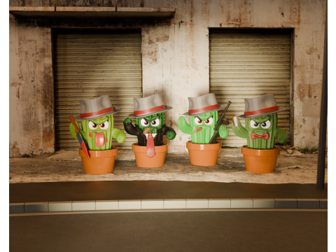 Cactus mafia 3D Print Model