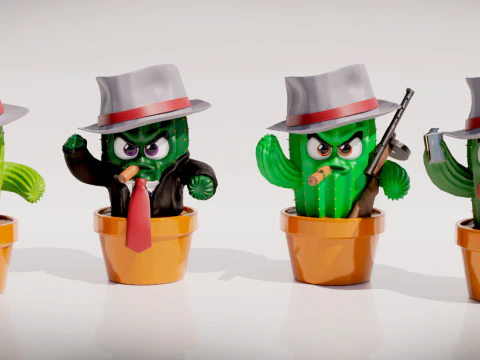 Cactus mafia 3D Print Model