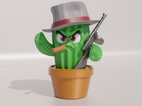Cactus mafia 3D Print Model