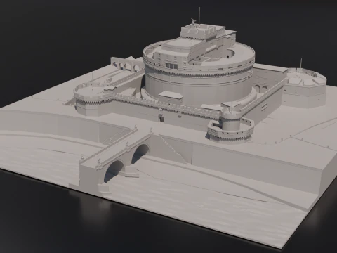 Zamek Świętego Anioła Model 3D