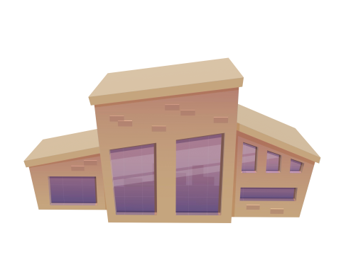 Rumah Kartun Model 3D