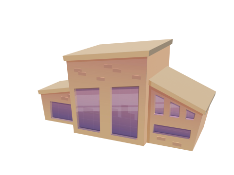 Rumah Kartun Model 3D