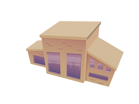 Rumah Kartun Model 3D