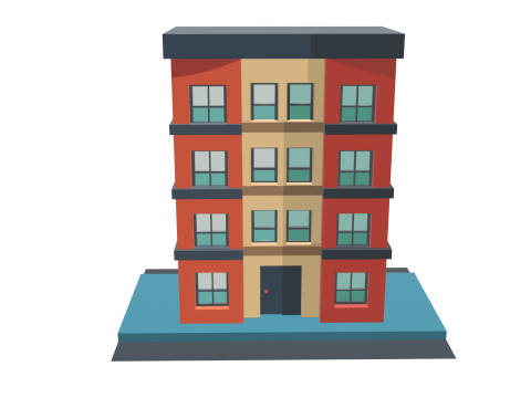 주거 만화 건물 3D 모델