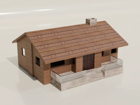 Wood Cabin 3D Model