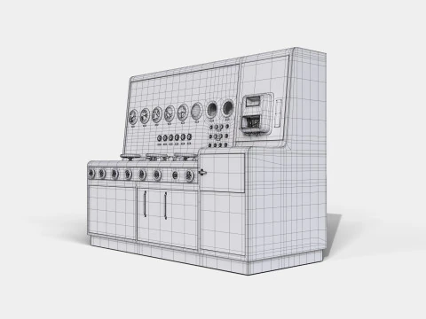 Pannello di controllo industriale Modello 3D
