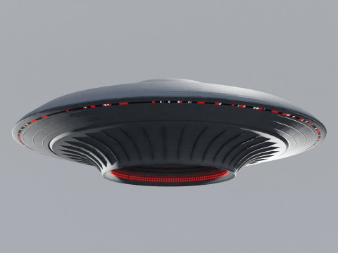 Detailed Retro Sci-fi UFO with 4K Textures 3Dモデル