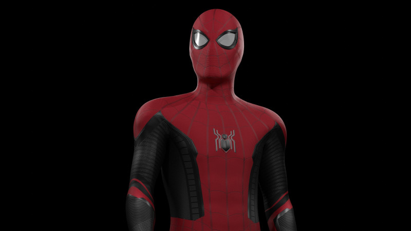 Spider-man No Way Home Upgraded Suit 3D Model .c4d .max .obj .3ds .fbx .stl .blend